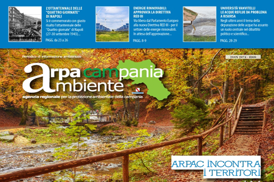 E' on line il Magazine "Arpacampania Ambiente" di Agosto Settembre 2023
