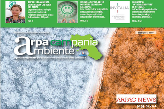 E' on line il nuovo numero del magazine "Arpa Campania Ambiente"