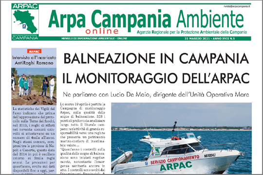 Magazine "Arpa Campania Ambiente", edizione del 31 maggio 2021